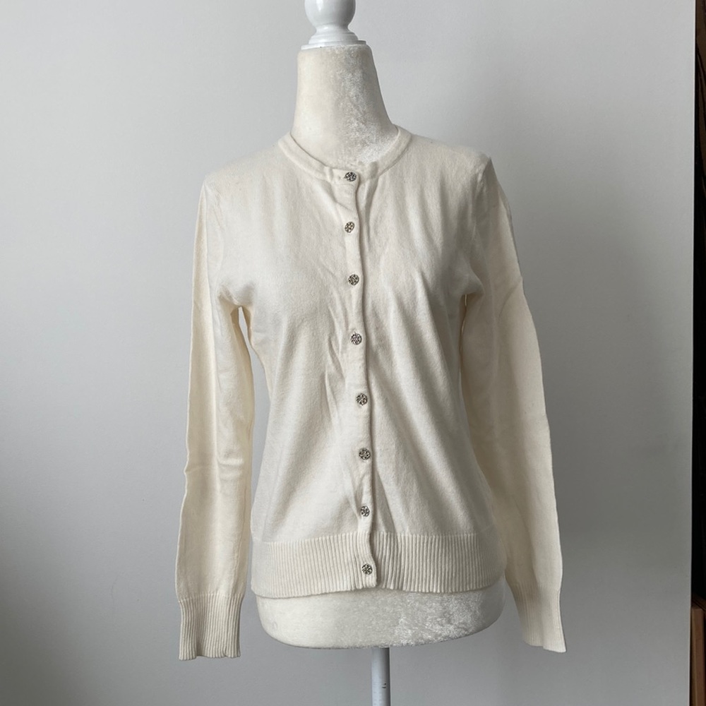 GAP Factory Long Sleeve Button Down Cardigan with Embellished Buttons
